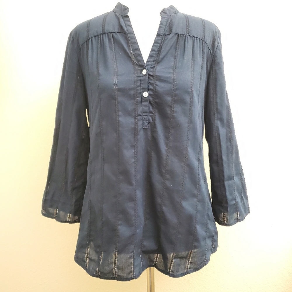 Lucky Brand Convertible Sleeve V-Neck Top T75